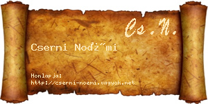 Cserni Noémi névjegykártya